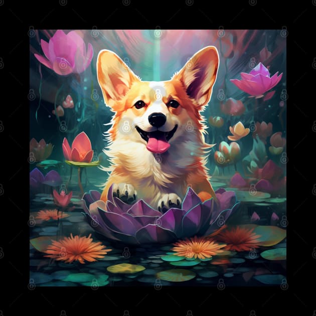 Lotus Corgi by AtomicChonk