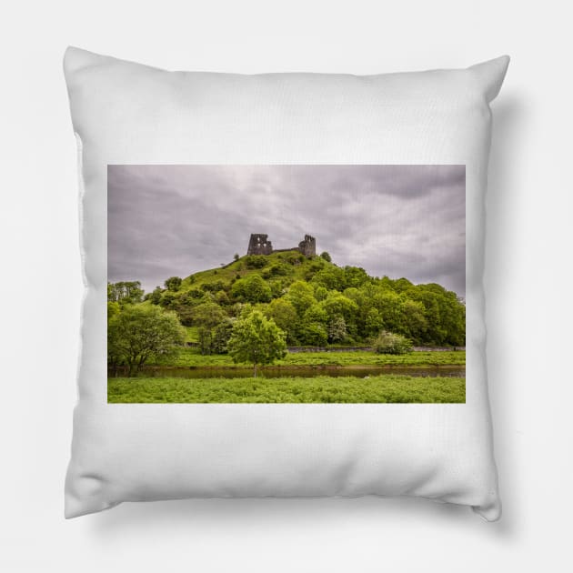 Dryslwyn Castle, Carmarthenshire Pillow by dasantillo