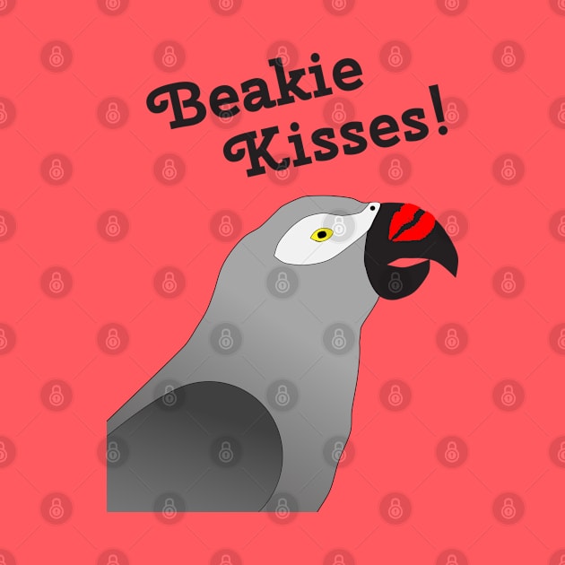 Beakie Kisses African Grey Parrot by Einstein Parrot