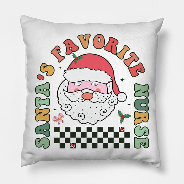 Santa's Favorite Nurse Pillow by MZeeDesigns