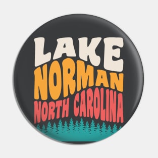 Lake Norman North Carolina Retro Sunset State Park Pin