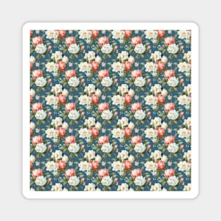 Rustic pastel roses pattern Magnet