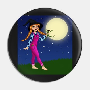 Little Witch illustration Pin