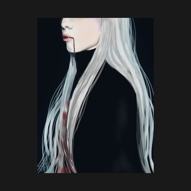 White Hair Vampire by CintiaSand