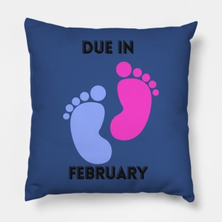 Due in February Footprint Design for Mom to Be Pillow