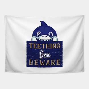 Cora - Funny Kids Shark - Personalized Gift Idea - Bambini Tapestry