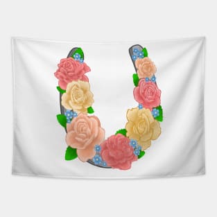 Flowers on a horse shoe Tapestry
