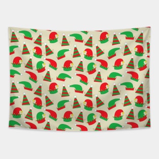 Adorable Christmas Elf Hats Tapestry