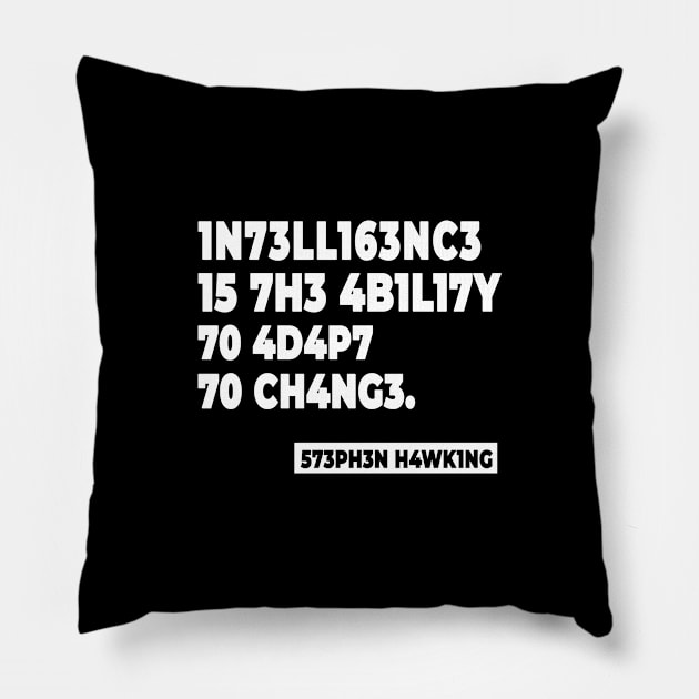 black intelligence Pillow by BeDesignerWorld