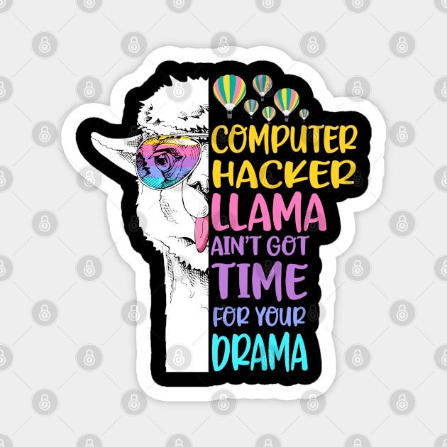 Computer Hacker Llama Magnet by Li