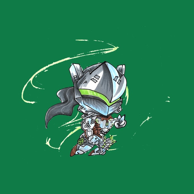 genji overwatch chibi by Geeky Gimmicks