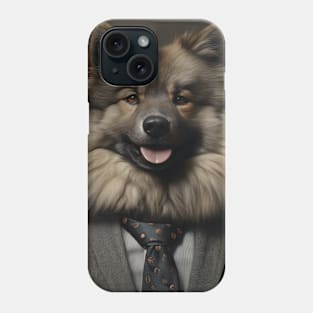 Keeshond Dog in Suit Phone Case