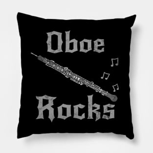 Oboe Rocks, Oboist Goth Heavy Rock Musician Pillow