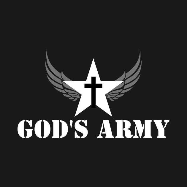 GOD'S ARMY (with cross and wings) by Jedidiah Sousa