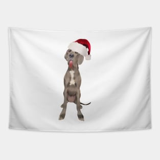 Funny Great Dane in Santa Hat Tapestry