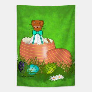 Oliver The Otter in Easter Egg Tapestry