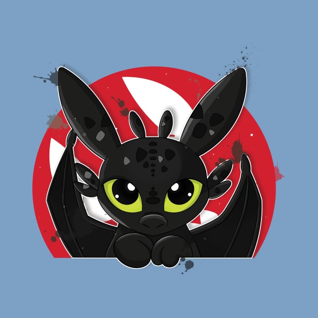 Toothless cute pocket by spilu