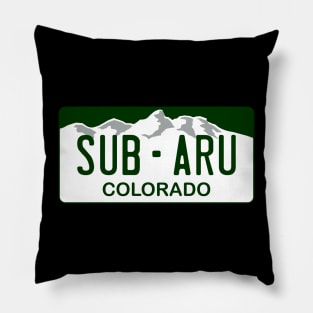 Subaru - Colorado License Plate Pillow