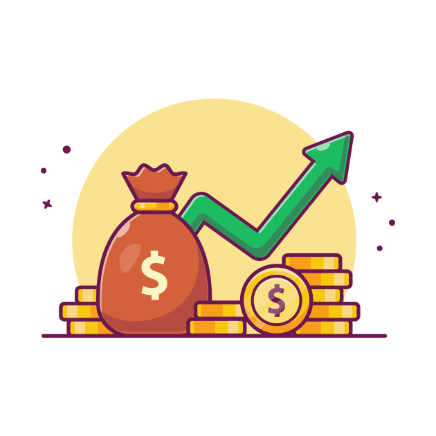 Sack and stack of coin with graph by Catalyst Labs