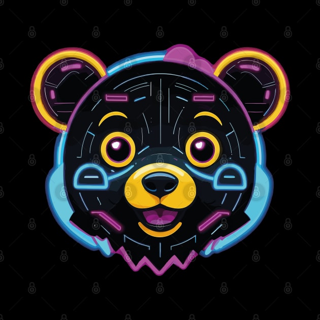 neon cyberpunk bear by chems eddine