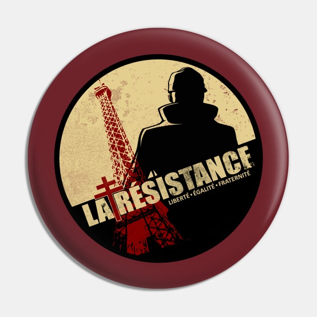 WW2 French Resistance - La Resistance (distressed) Pin by TCP