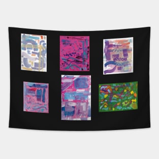 Abstract Sticker Pack Tapestry