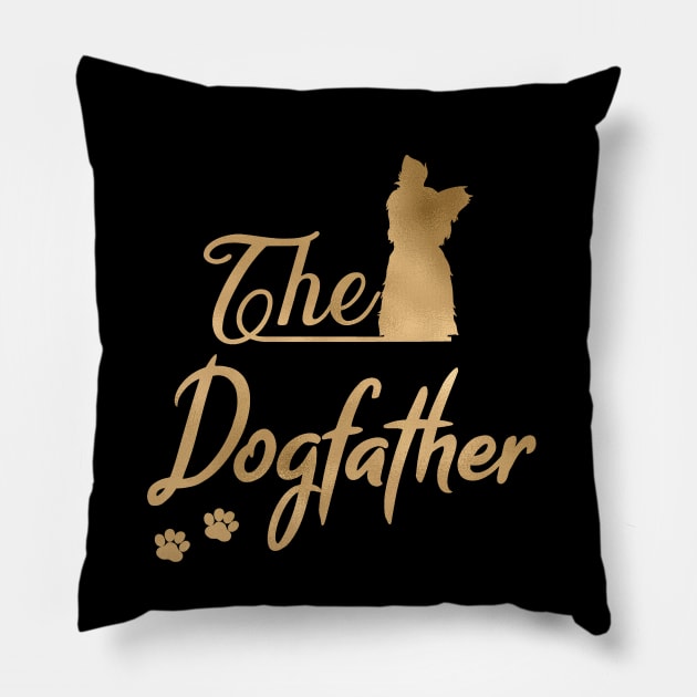 The Yorkshire Terrier aka Yorkie Dogfather Pillow by JollyMarten