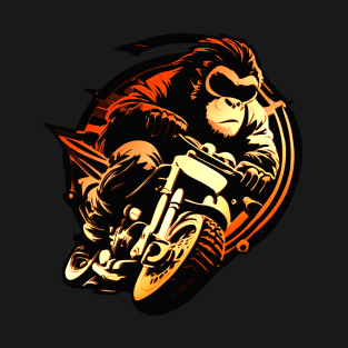 Monkey On A Motorcycle T-Shirt