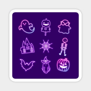 Neon Halloween Magnet