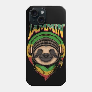 Reggae Sloth with Headphones – Jammin' Phone Case