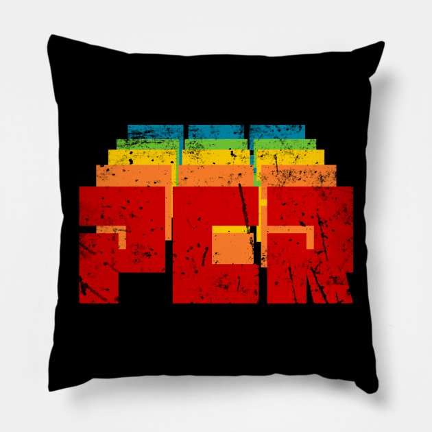 PCR Retro Distressed Pillow by StopperSaysDsgn