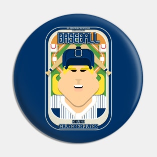 Baseball Blue Pinstripes - Deuce Crackerjack - Hazel version Pin