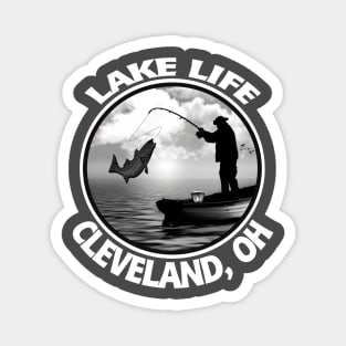 Cleveland Ohio Lake Life Fishing Walleye Perch Bass Fish Magnet