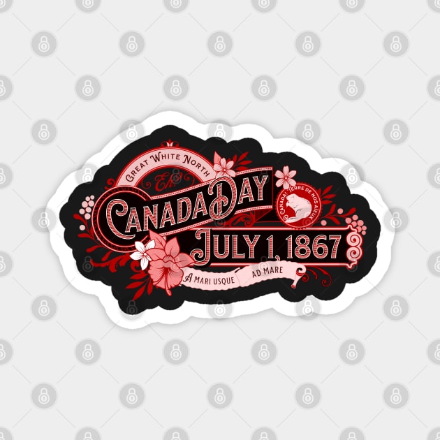 Canada Day Vintage Signage Magnet by HolidayBug