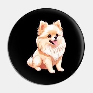 Fluffball Love Pomeranian Puppy Pin