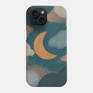 Sky space moon Phone Case