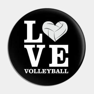 Love Volleyball Pin