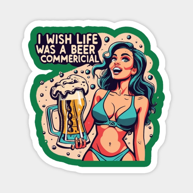 Beer Commercial Magnet by Jason's Finery