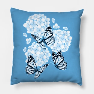 Endless Summer Hydrangea - blue Pillow