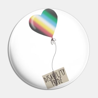 Disability pride flag balloon Pin