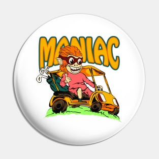 Maniac Golf - Driving on Golf Field Pin