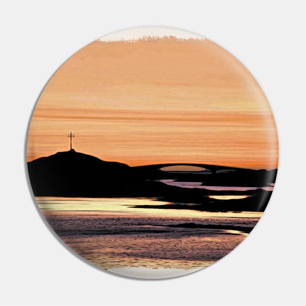 Sunset island Pin by Wolf Art / Swiss Artwork Photography