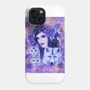 Diana goddess art by Renee Lavoie Phone Case