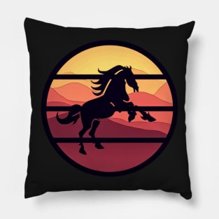 Wild Horse Sunset Pillow