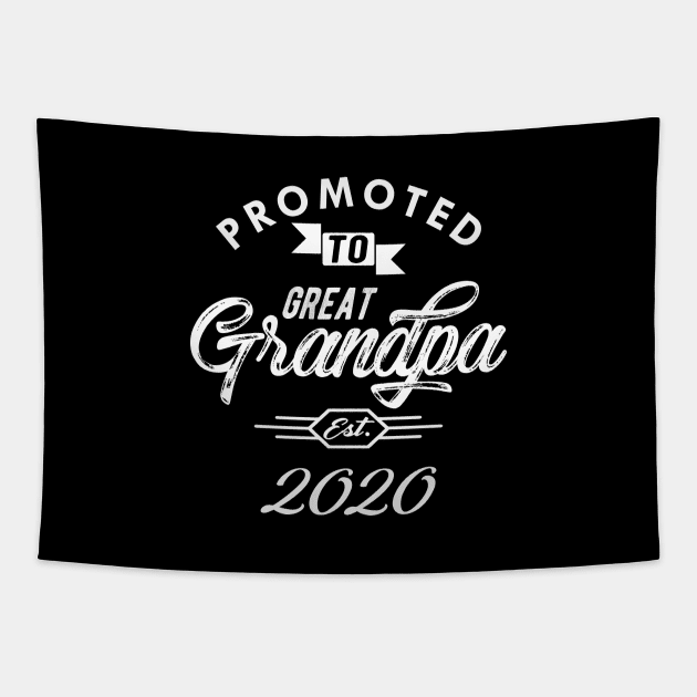 Promoted to great grandpa est. 2020 Tapestry by KC Happy Shop