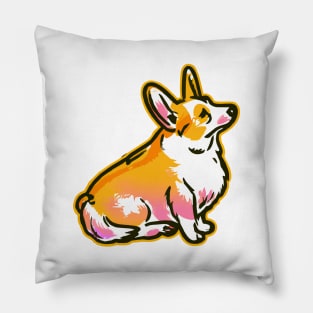 Pop Art Corgi Dog Owner Pembroke Welsh Corgi Funny Corgi Pillow