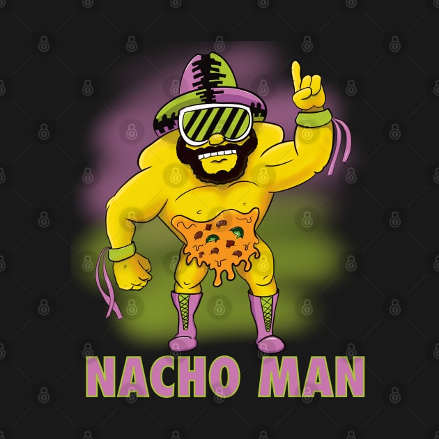 Nacho Man Wrestler Vintage by JonnyVsTees