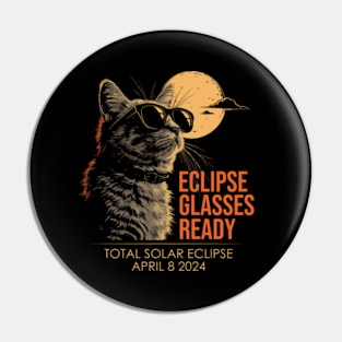 Cat Solar Eclipse Watcher, Umbraphile Eclipse Party Art Pin