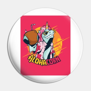 Aloha hawaiian Unicorn hawaiian cool design Pin