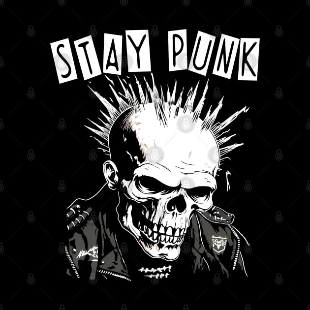 Punk Rock Skull - Stay Punk by ShirtFace